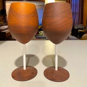 David Rasmussen Modern Design Wooden Wine Glaases